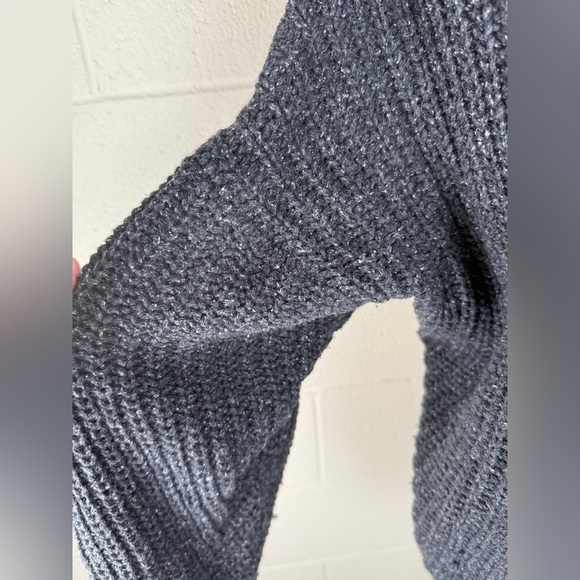 Madewell Pleat-Sleeve Pullover Sweater in Ashland Slate Drake Gray Size Large - Picture 5 of 11